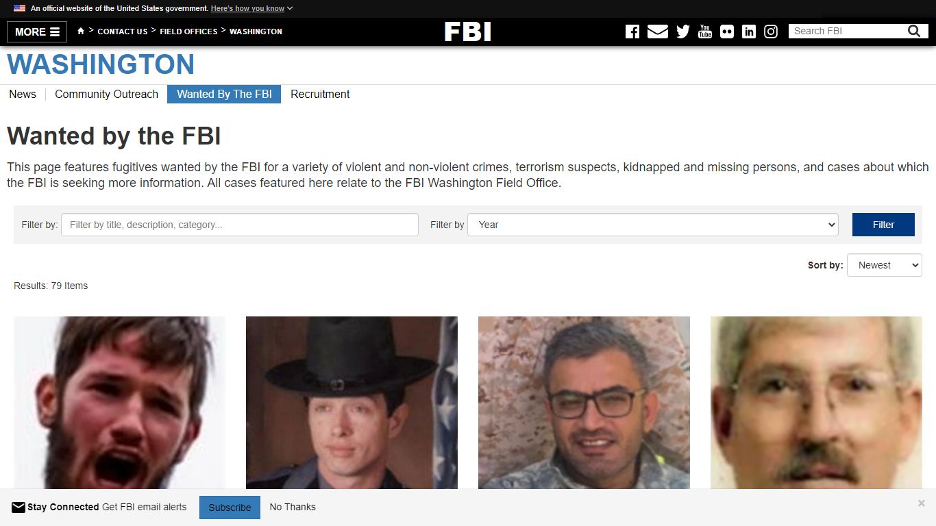 Wanted by the FBI — FBI - Federal Bureau of Investigation