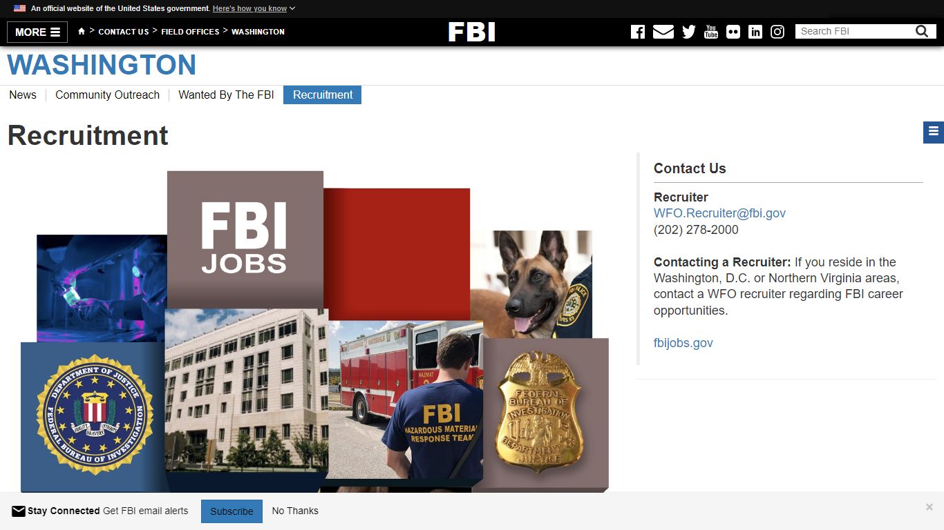 Recruitment — FBI - Federal Bureau of Investigation